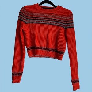 Patterned Cropped Sweater (Urban Outfitters)